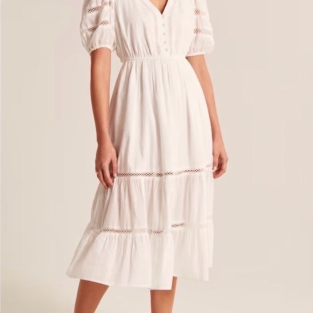 Elegant White Midi Dress
